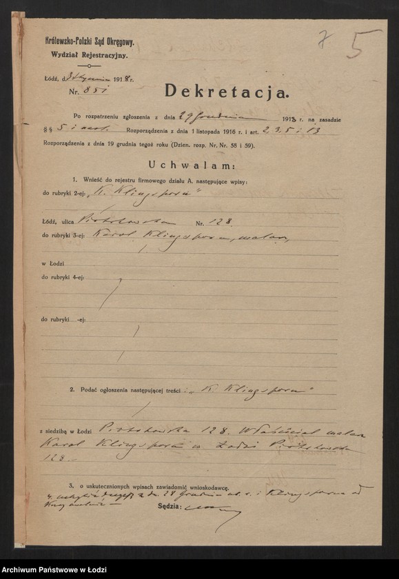 Obraz 9 z jednostki "Karl Klingsporn- skład szkła i porcelany"