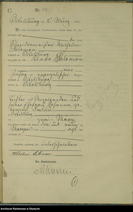 image.from.unit.number "Sterbe-Haupt-Register Nr 1 - 77"