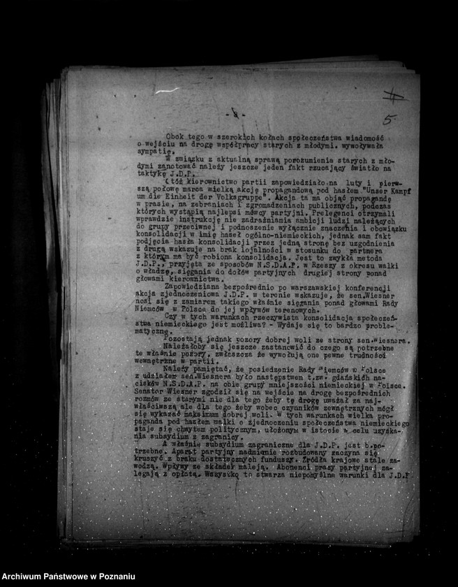 Obraz 9 z jednostki "Sprawozdania z życia mniejszości narodowych za czas od 1 stycznia do 30 kwietnia 1938 r."