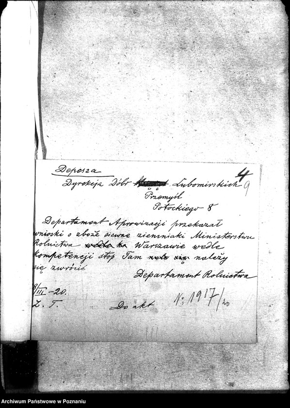 Obraz 13 z jednostki "Sprawy szczegółowo-administracyjne Sadzonki"