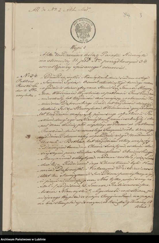 image.from.unit.number "Alegaty do ksiąg urodzeń, małżeństw i zgonów z lat 1865 – 1869"