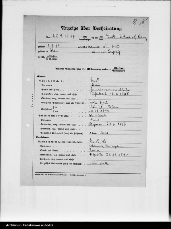 Obraz 13 z jednostki "Ausgeschiedene Angestellte F-G [Akta personalne]"