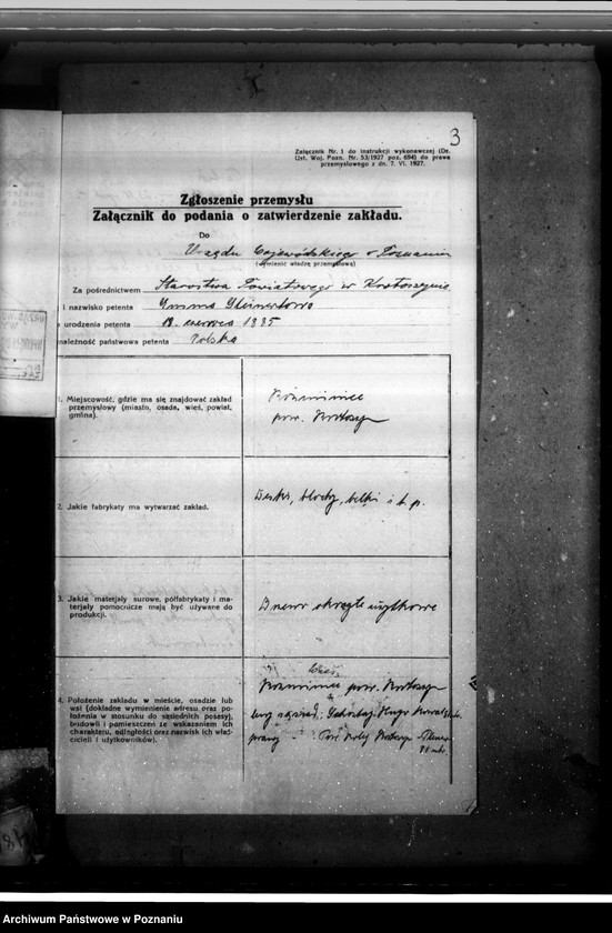image.from.unit.number "Zatwierdzenie budowy tartaku Emmy Steinert w Koźminie pow. krotoszyński"