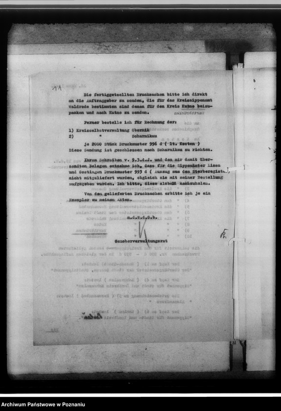 Obraz 15 z jednostki "[Korespondencja w sprawach organizacyjnych, sprawozdanie z działalności], Kreissippenamt Warthbrücken [Koło]"