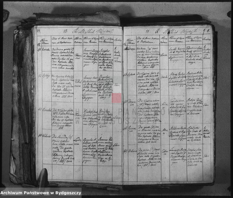 image.from.unit.number "Duplicate der Kirchen Bücher von Kościelec"
