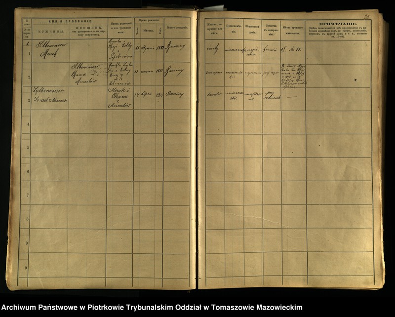 Obraz 16 z jednostki "[Księga ludności stałej miasta Brzezin tom I]"