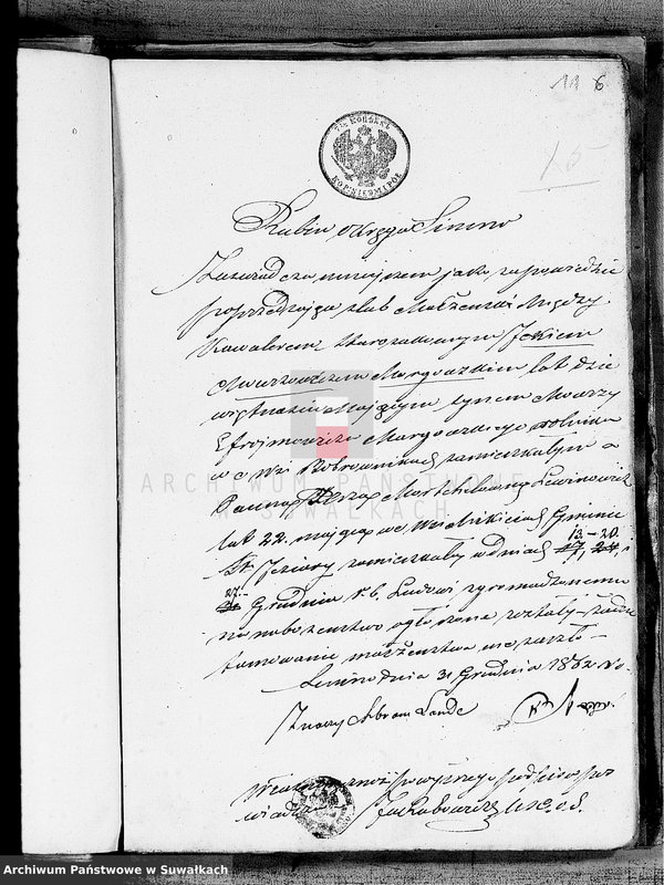 image.from.unit.number "Dowody do akt zaślubionych Starozakonnych Okręgu Łoździeje na rok 1863"