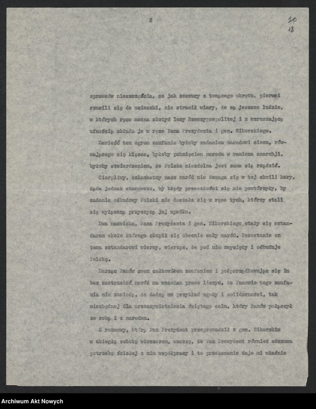 image.from.unit.number "Raczkiewicz Władysław; Załączniki: telegram S. Strakacza do W. Raczkiewicza (rękopis); L.22 (odpowiedzi - rękopis, maszynopisy)"