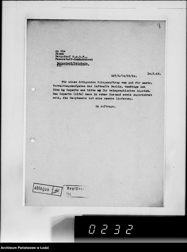 Obraz 12 z jednostki "[Korespondencja z urzędami, instytucjami i firmami] Lit.Ber-Ble"