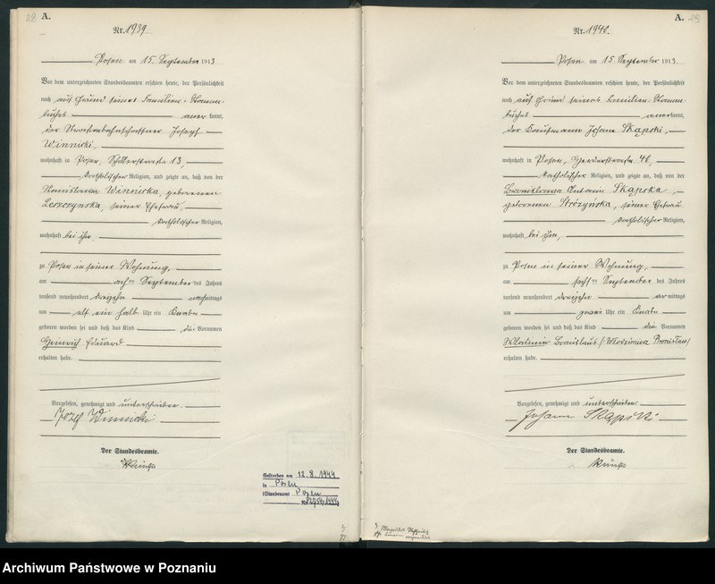 Obraz 17 z jednostki "Księga miejscowa urodzeń tom V [Rejestr główny urodzeń]"