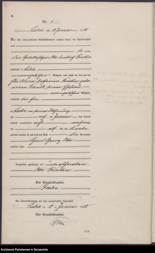 Obraz 7 z jednostki "Geburtsregister"