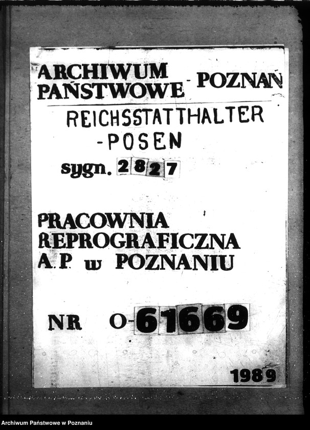 Obraz 1 z jednostki "Wirtschaftsgruppe Bauindustrie- Bezirks- gruppe Wartheland. Mitgliederverzeichnis"