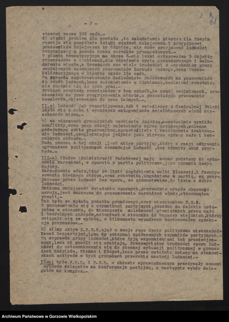 image.from.unit.number "Sprawozdania ogólne z działalności starosty powiatu rzepińskiego za okres od 01.10.1948r. Do 31.12.1948r."