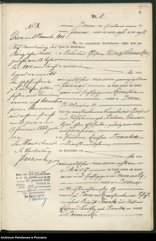 Obraz 18 z jednostki "Księga małżeństw t. I"