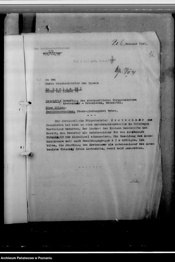 Obraz 16 z jednostki "Kretschmar, Alfred - komisarz obwodowy"