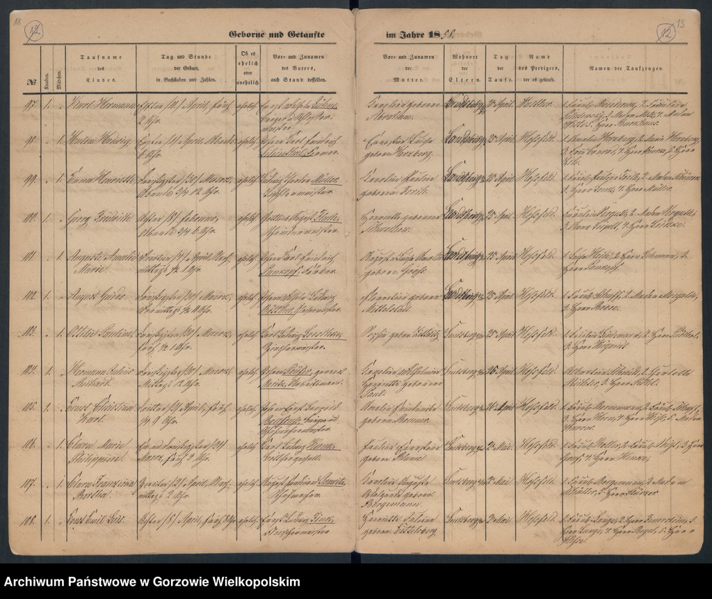 image.from.unit.number "Duplikate der Hauptkirche zu Landsberg an der Warthe (zawiera też księgę zgonów Konkordien Kirche z 1858 r.)"