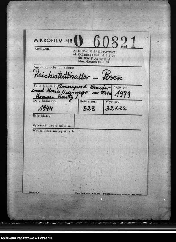 Obraz 2 z jednostki "Transport Niemców znad Morza Czarnego na teren Kraju Warty"