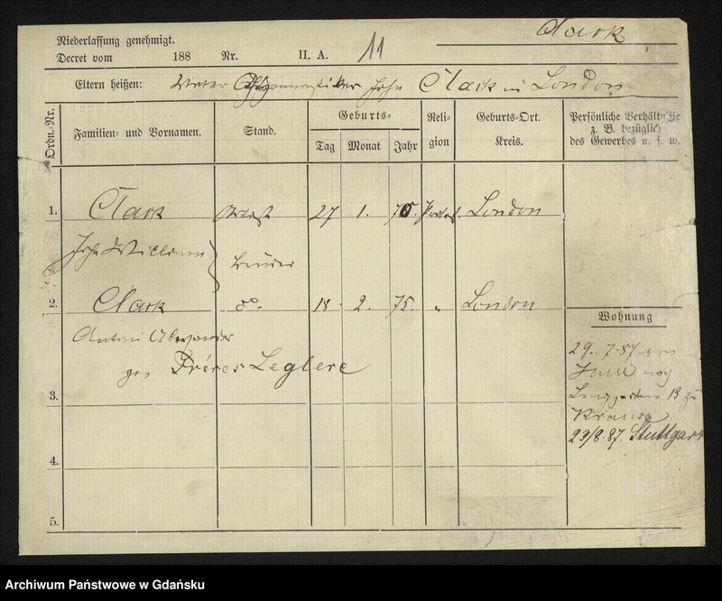 image.from.unit.number "Karty meldunkowe: Claer - Cohen"