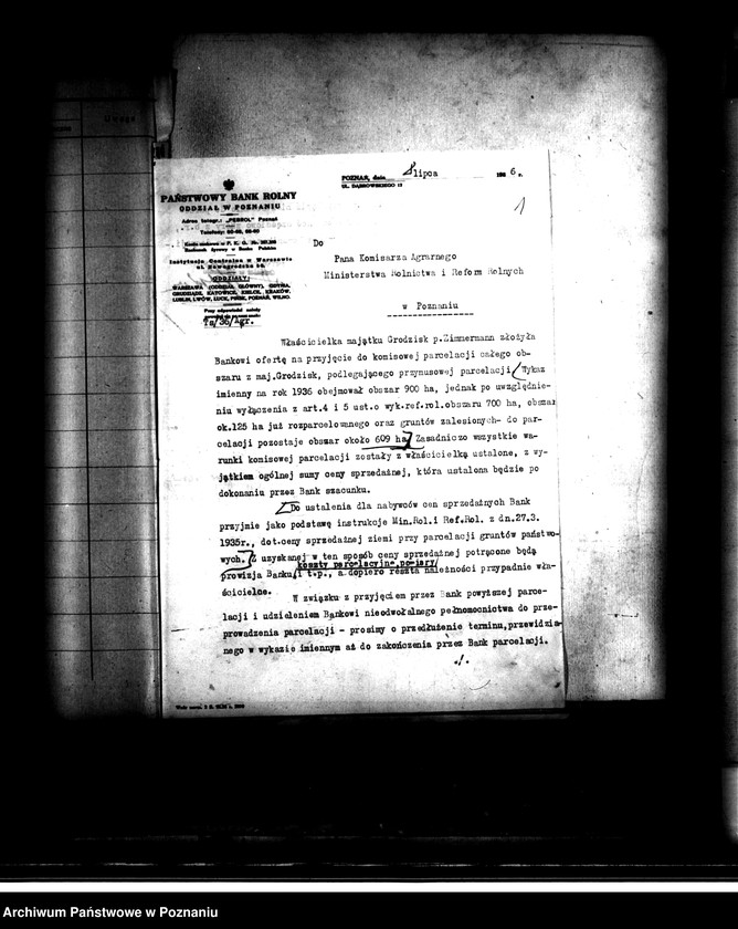 Obraz 5 z jednostki "Grodzisk powiat nowotomyski parcelacja Państwowego Banku Rolnego"