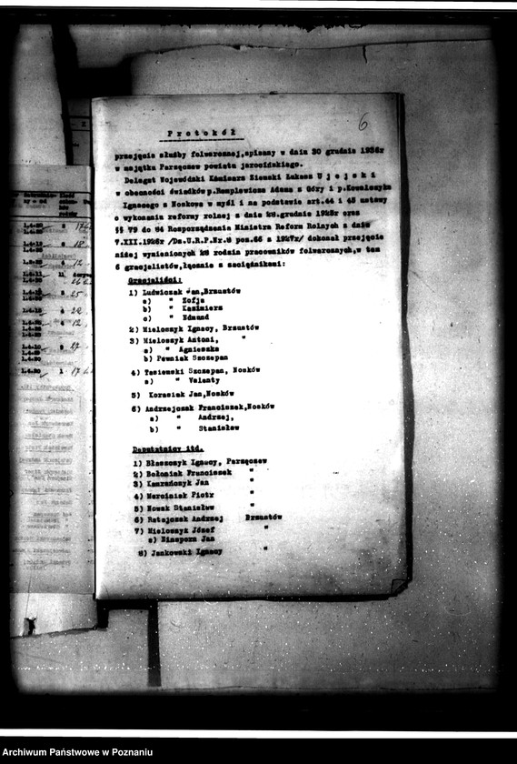 Obraz 9 z jednostki "Majątek Parzęczew powiatu jarocińskiego odprawy z art. 44 ustawa o wykonaniu reformy rolnej"