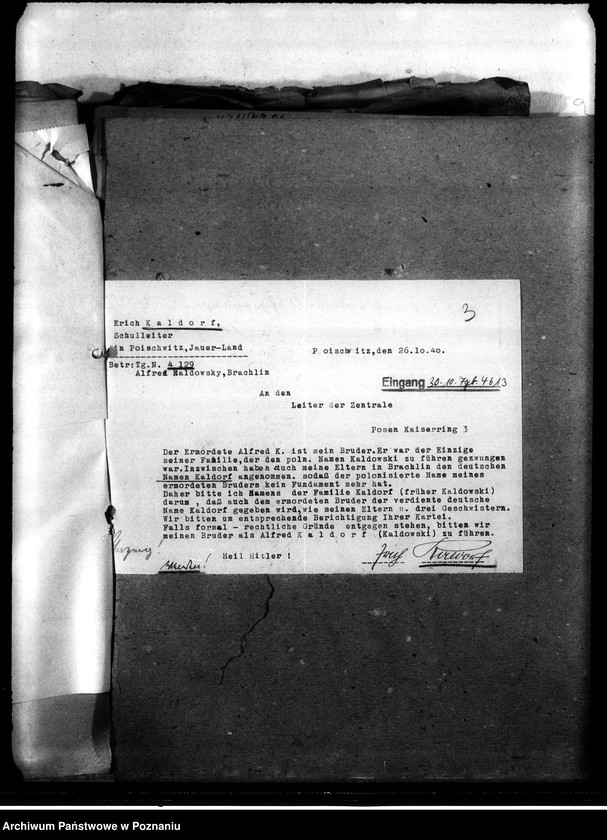 Obraz 7 z jednostki "Korespondencja w sprawie miejscowych Niemców, którzy zginęli w 1939 roku K - Z"