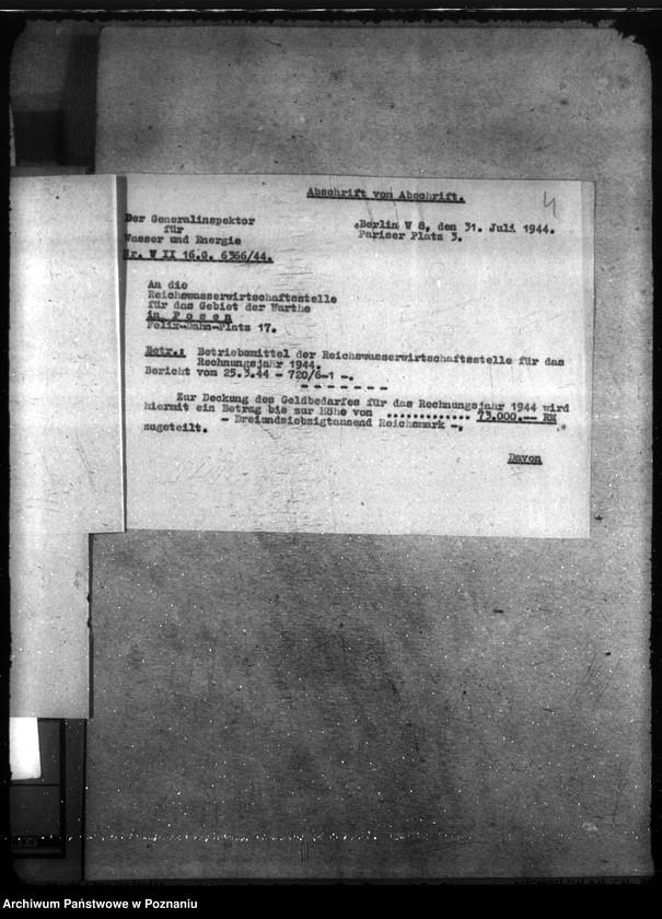 Obraz 8 z jednostki "Reichswasserwirtschaft im Gebiet der Warthe und Oder"