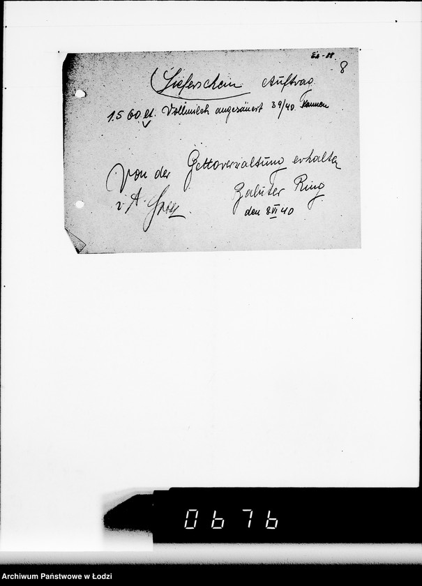 Obraz 12 z jednostki "Lieferscheine E II, Auftrag zum Medikamente"