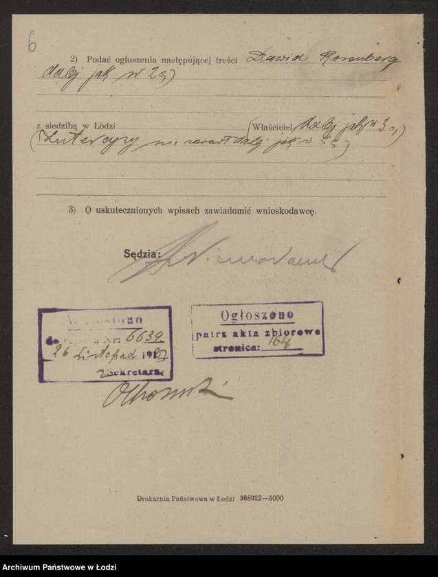 Obraz 8 z jednostki "Dawid Rozenberg- sprzedaż szkła i fajansu"