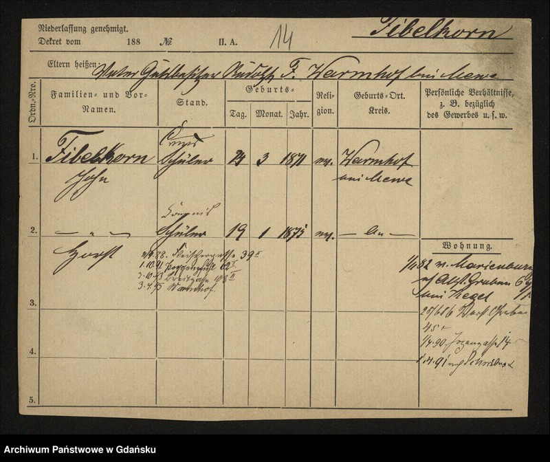 image.from.unit.number "Karty meldunkowe: Fidelack -Fiedling"