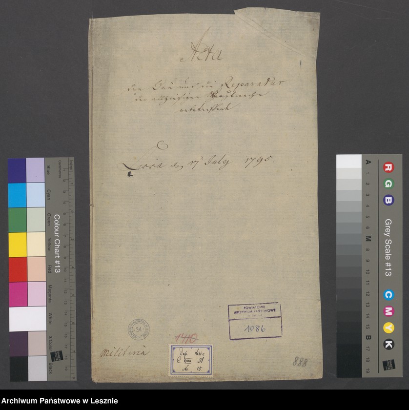 Obraz 3 z jednostki "[Akta den Bau und die Reparatur der allhiesigen Hauptwache anbetreffend]"