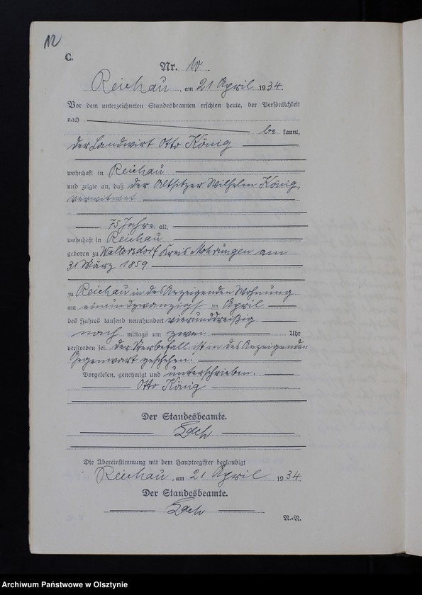 image.from.unit.number "Sterbe-Neben-Register Nr 1 - 22"