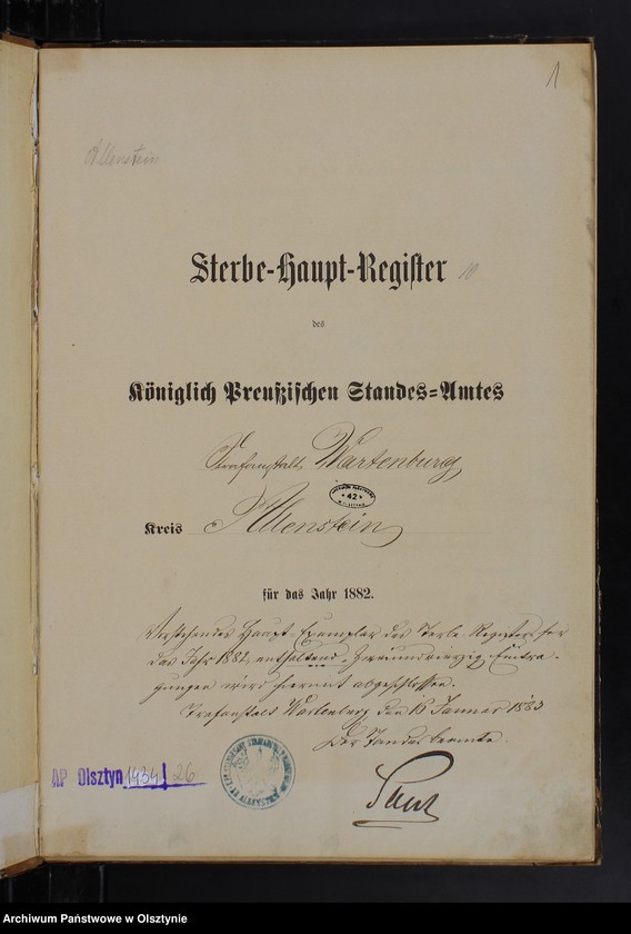 image.from.unit.number "Sterbe-Haupt-Register Nr 1 - 42"