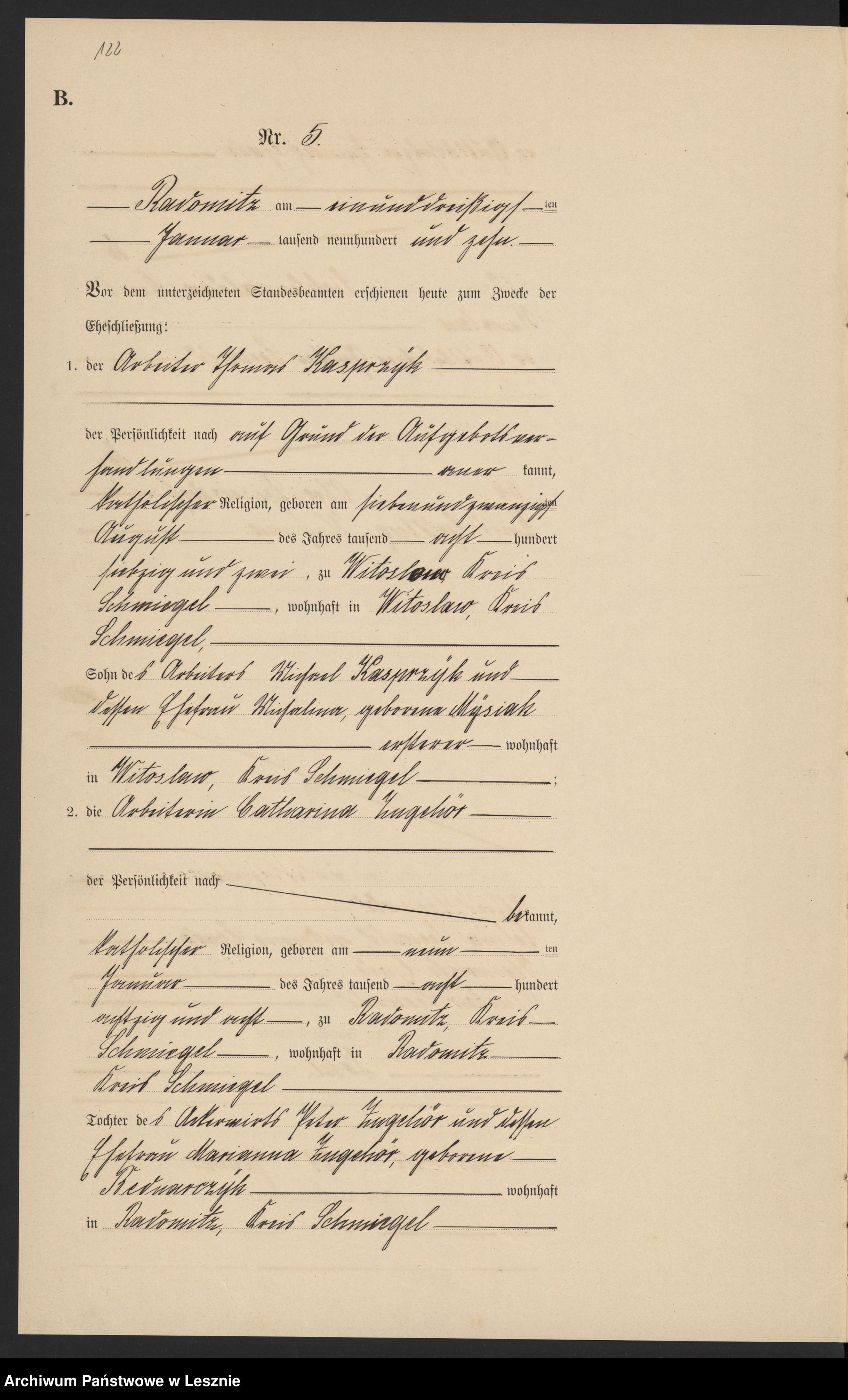 Skan z jednostki: [Księga małżeństw]