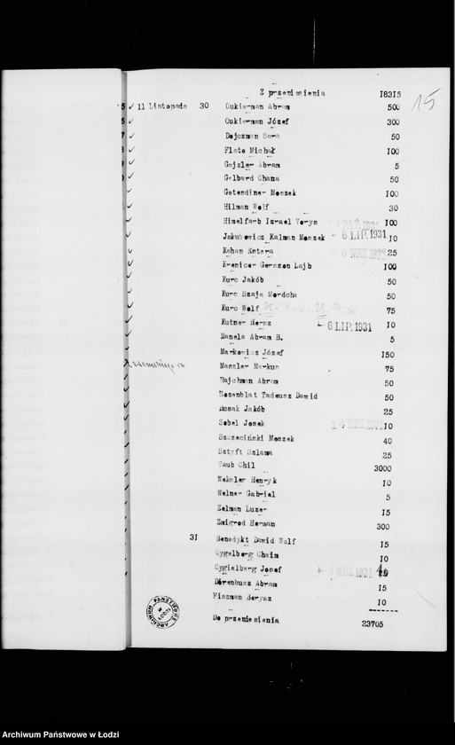 Obraz 19 z jednostki "Rejestr poborczy"