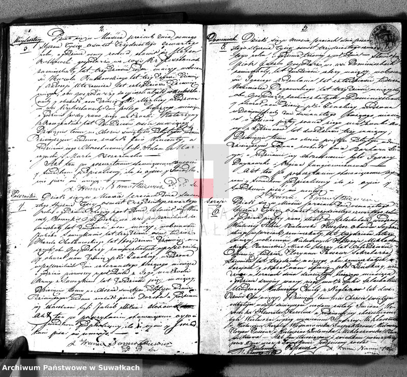 image.from.unit.number "Duplikat aktów urodzonych, zaślubionych i zmarłych w parafii sereyskiey w dekanacie łoździejskim z roku 1834"