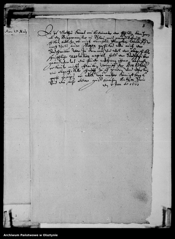 image.from.unit.number "Klage der sämtliche Gebrüder von Kreuzen, Erbherren auf Deutsch Eylau contra hannuss Bunkowski mit Beilagen A und B"