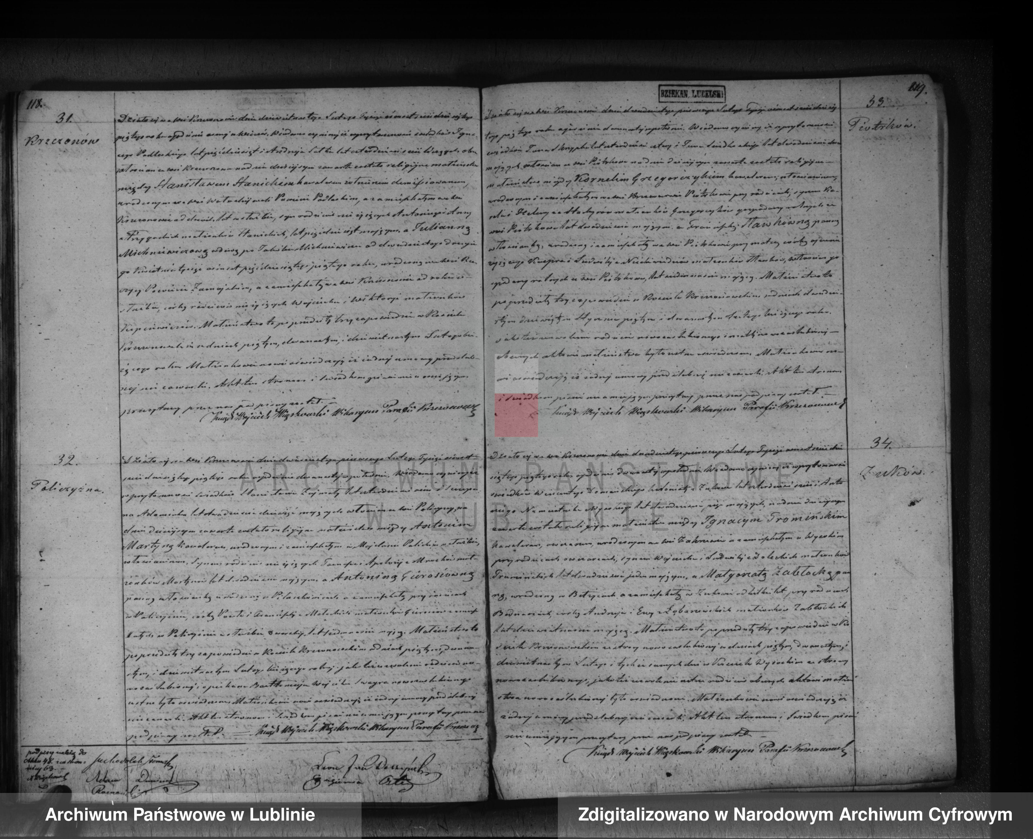 Skan z jednostki: Księga urodzeń, małżeństw i zgonów