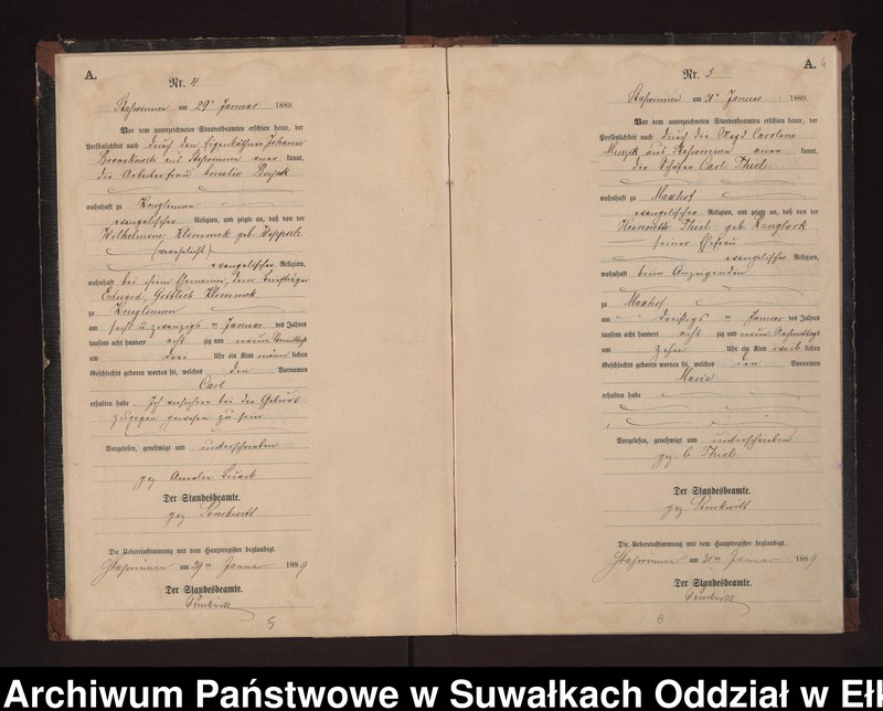 image.from.unit.number "Geburts-Neben-Register des Preussischen Standes-Amtes Stasswinnen Kreis Loetzen"
