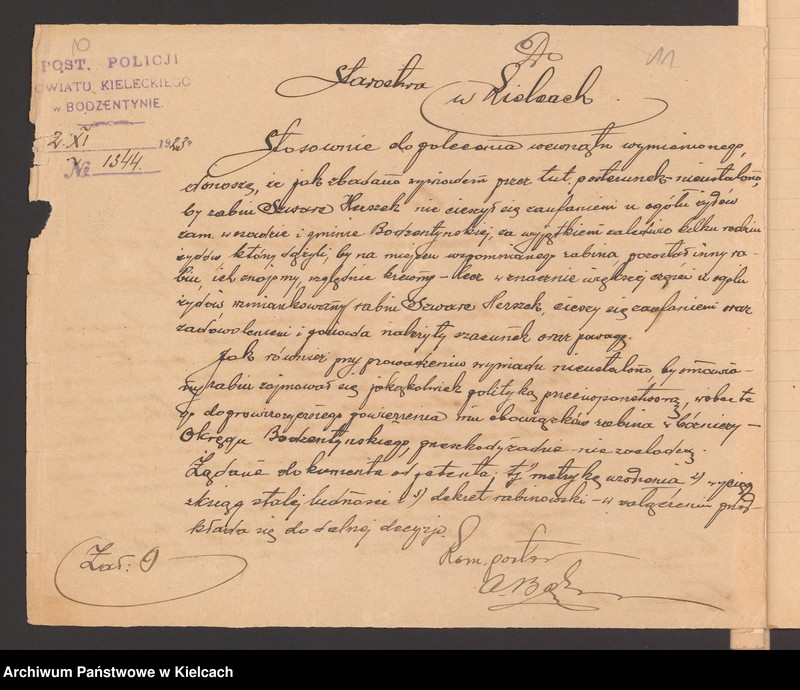 Obraz 13 z jednostki "[Wybory do Zarządu gminy wyznaniowej żydowskiej w Bodzentynie]"