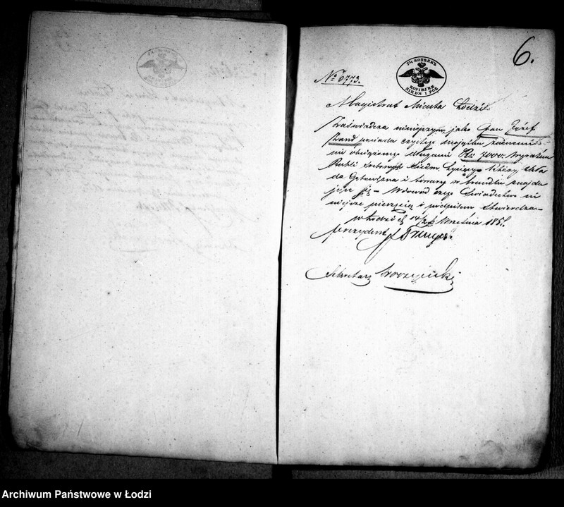 Obraz 9 z jednostki "Akta Urzędu Starszych Zgromadzenia Kupieckiego w Mieście Łodzi tyczące się kwalifikowania i zapisywania kupców"