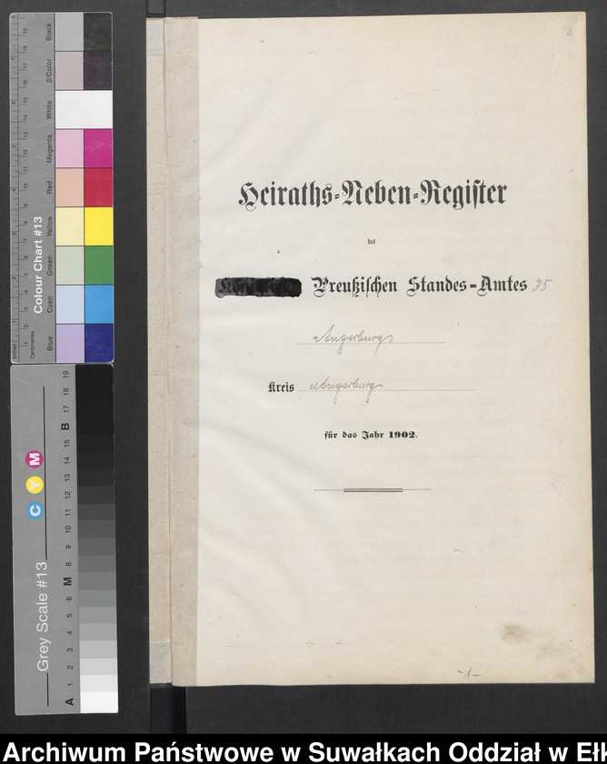 image.from.unit.number "Heiraths-Neben-Register des Preussischen Standes-Amtes Angerburg Kreis Angerburg"