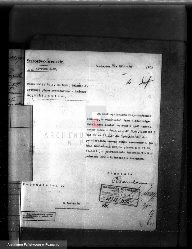 Obraz 10 z jednostki "Nadzór nad gospodarką w lasach majętności Dębicz powiat średzki"