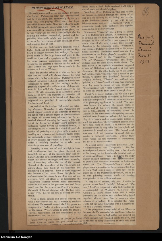 image.from.unit.number "Wycinki prasowe dotyczące tournée i koncertów w Stanach Zjednoczonych"