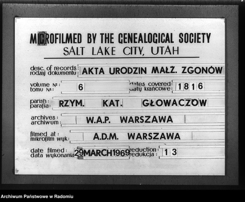 image.from.unit.number "[Akta urodzonych, zaślubionych i zmarłych parafii 1816 r.]"