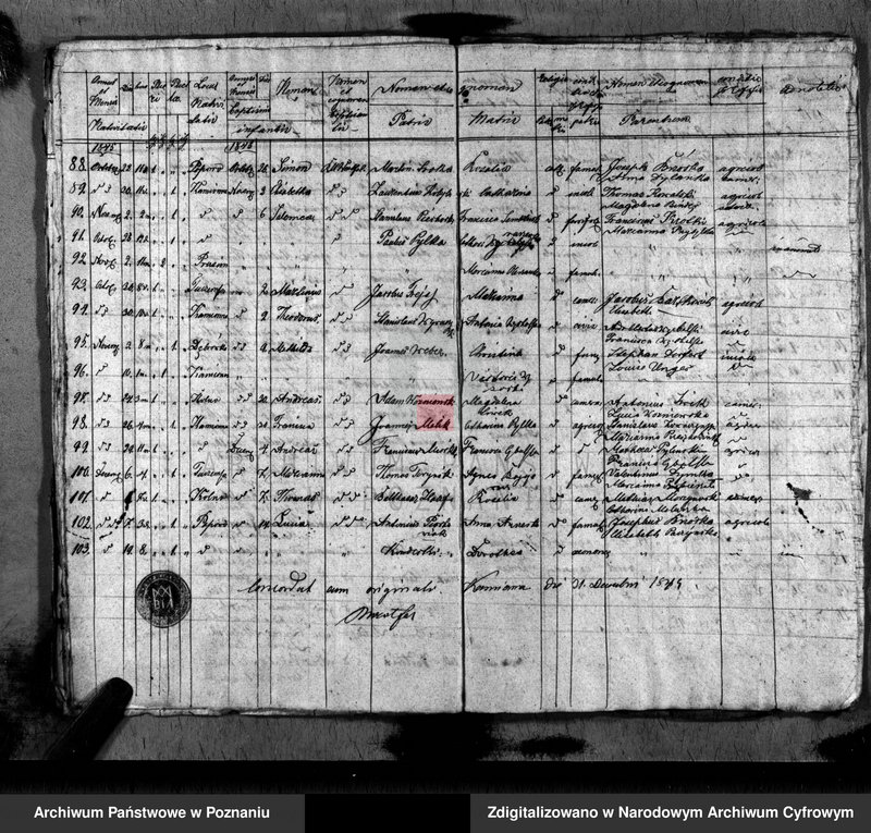 image.from.unit.number "Duplikat baptisatorum, copulatorum, mortuorum"