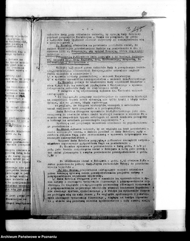 Obraz 7 z jednostki "[Protokoły z posiedzenia Rady Szkolnej Okręgowej Poznańskiej]"