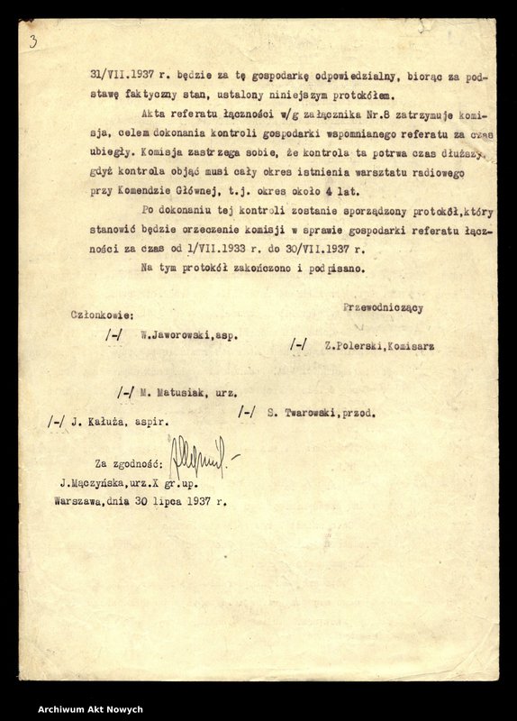 image.from.unit.number "[Kontrola Referatu Łączności Wydziału Organizacyjno - Wyszkoleniowego. Protokół, notatki.]"