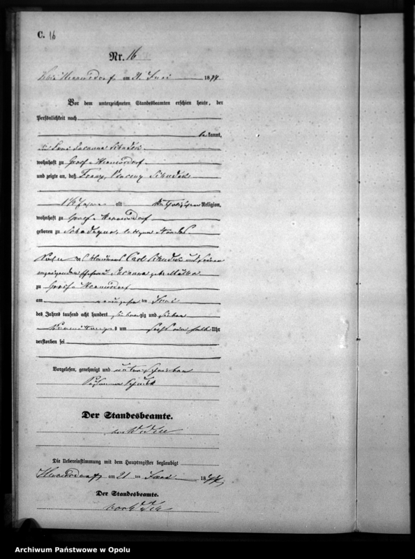 image.from.unit.number "Sterbe-Neben-Register Standesamtsbezirks Hennersdorf 1877"