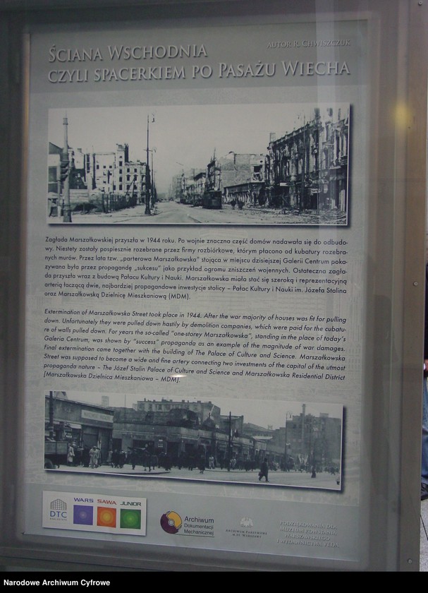 image.from.unit.number "Warszawa. Pasaż Wiecha. Wystawa "Ściana Wschodnia czyli spacerkiem po Pasażu Wiecha""