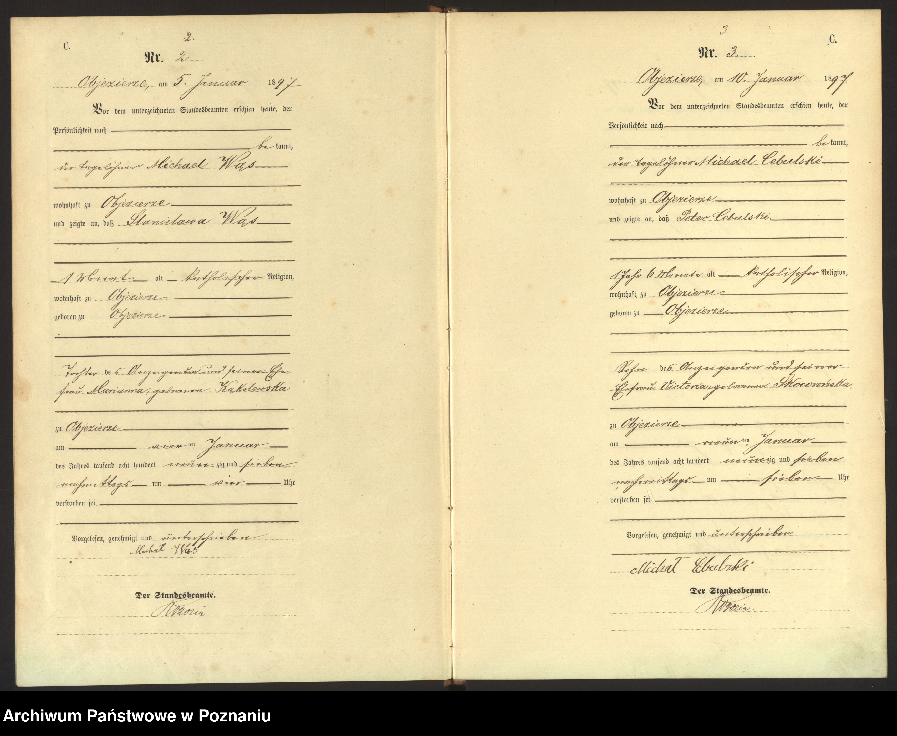 Skan z jednostki: Księga zgonów